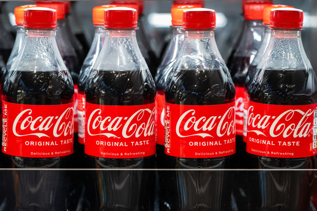 CARDIFF, WALES - JANUARY 10: Bottles of Coca Cola on sale in a supermarket on January 10, 2022 in Cardiff, Wales. (Photo by Matthew Horwood/Getty Images)
