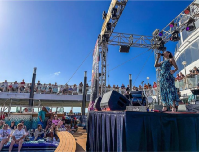 Laura Benanti performing on cruise